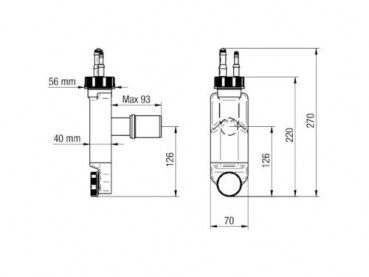 Kondensatanschluss/platzsparender Siphon